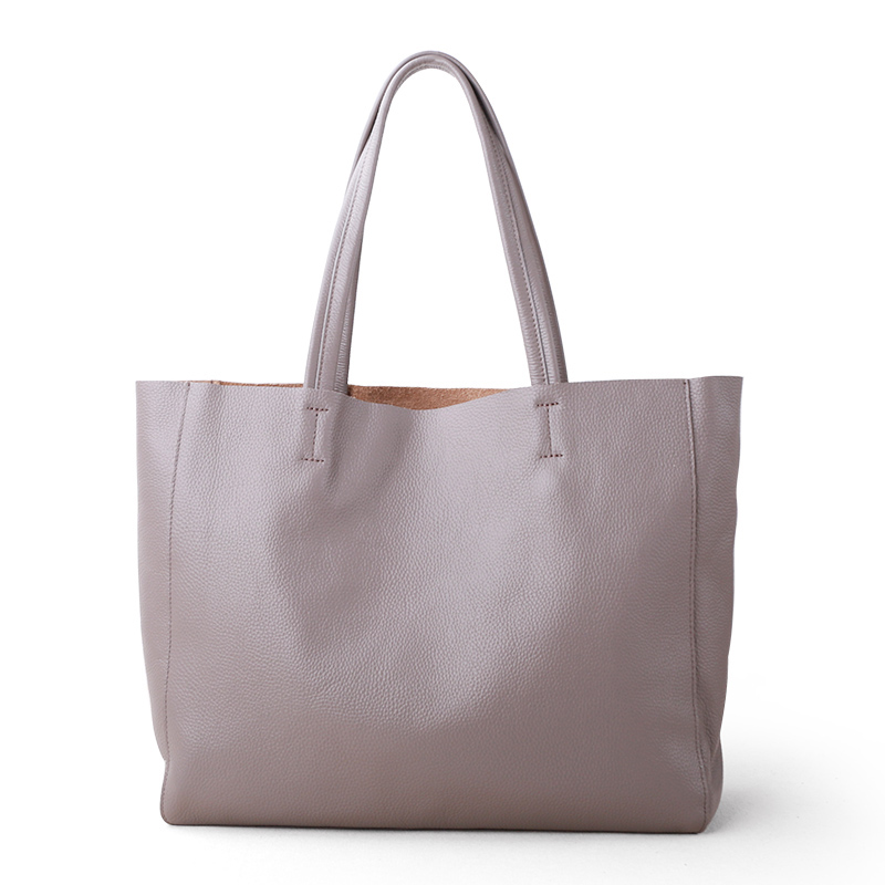 Luxury Designer Genuine Leather Totes for Women Female Casual Cowhide Real Leather Daily Large Capacity Shopping Shoulder Bags